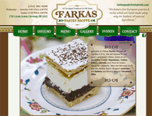 Tablet Screenshot of farkaspastries.com